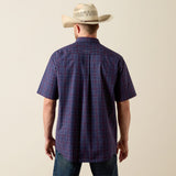 Camisa vaquera Ariat Pro Bernard azul para hombre – vista de espalda