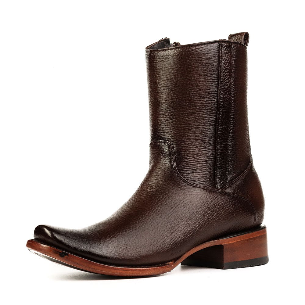 Punta Cuadrada Botas Cuadra De Piel De Venado Botines Botas De