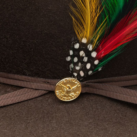 Texana Stetson 6x 160 Aniversario Chocolate con Pluma