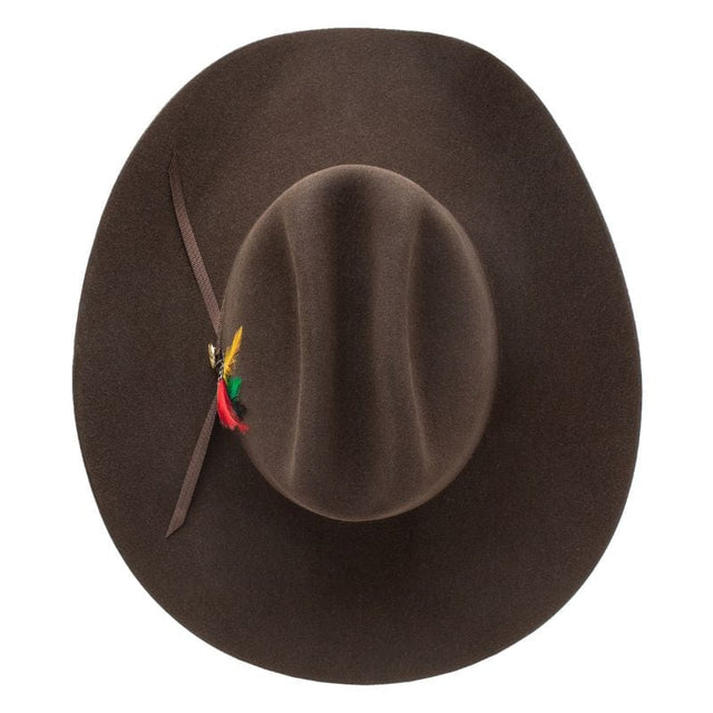 Stetson 6X 160th Anniversary Felt Hat with Feather – Chocolate