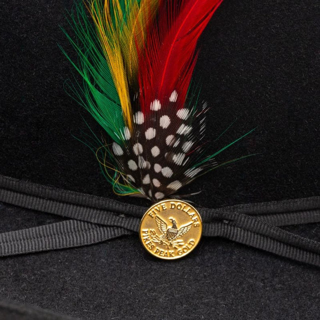 Stetson 6X 160th Anniversary Felt Hat with Feather – Black