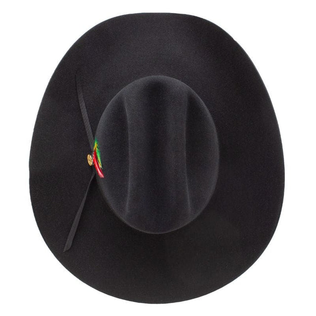 Stetson 6X 160th Anniversary Felt Hat with Feather – Black