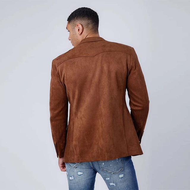 Drowsewrap Suede Brown Blazer