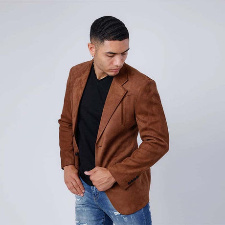 Drowsewrap Suede Brown Blazer