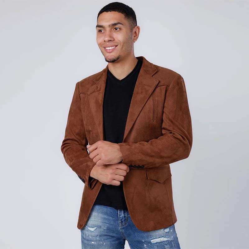 Drowsewrap Suede Brown Blazer