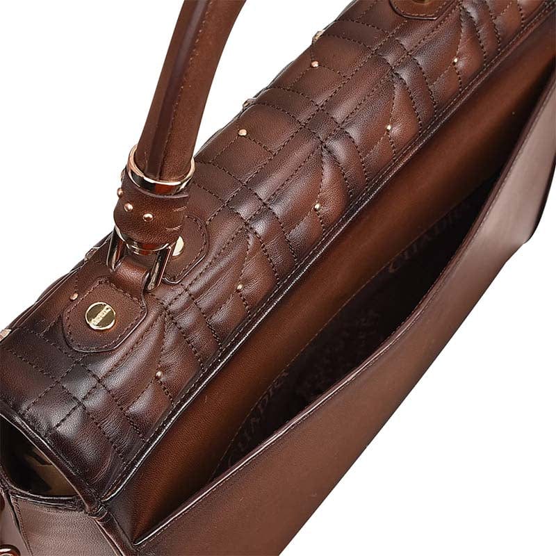 Bolsa de Mano Cuadra Milano Cafee Para Mujer Botines Charros LLC