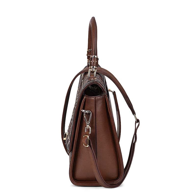 Bolsa de Mano Cuadra Milano Cafee Para Mujer Botines Charros LLC