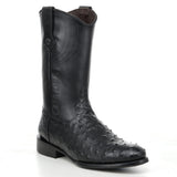 Bota Vaquera Cuadra Torino Avestruz Negro