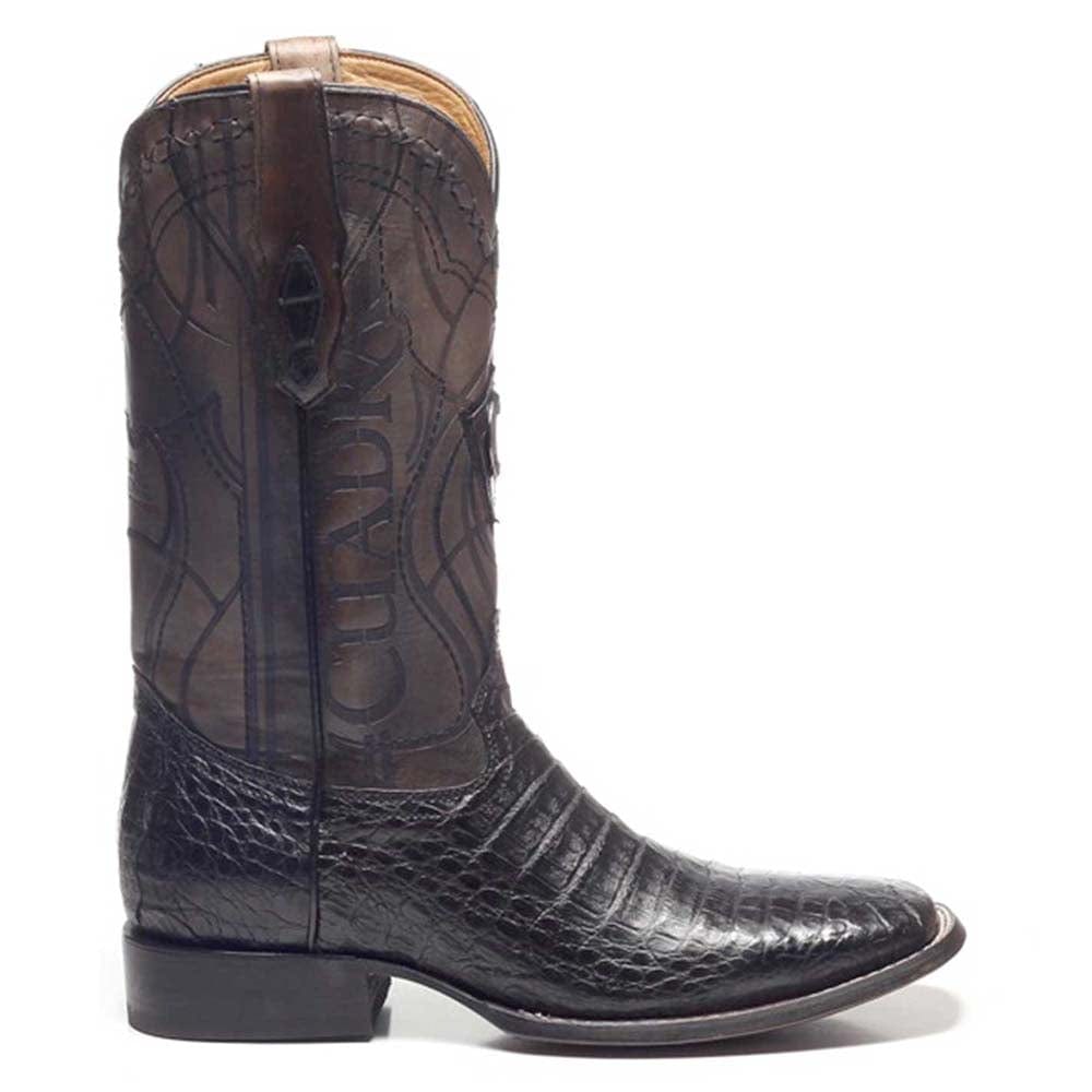 Botas cuadra de cocodrilo hot sale negras