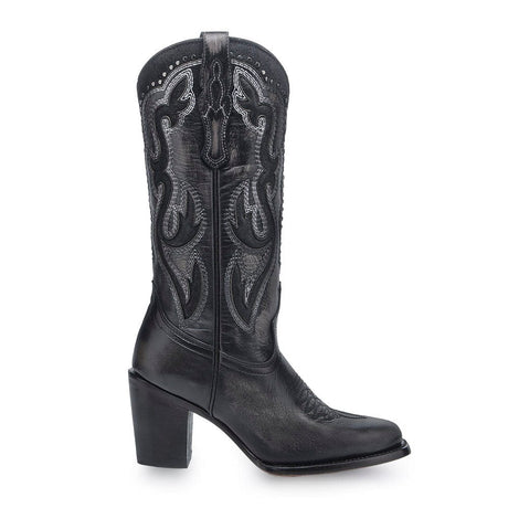 bota corral negra lateral