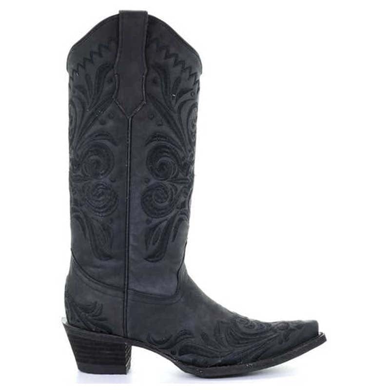 Bota Vaquera Misterio de Media Noche Negro