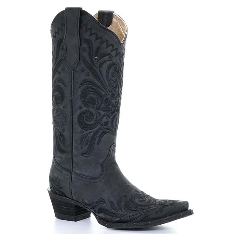 Bota Vaquera Misterio de Media Noche Negro