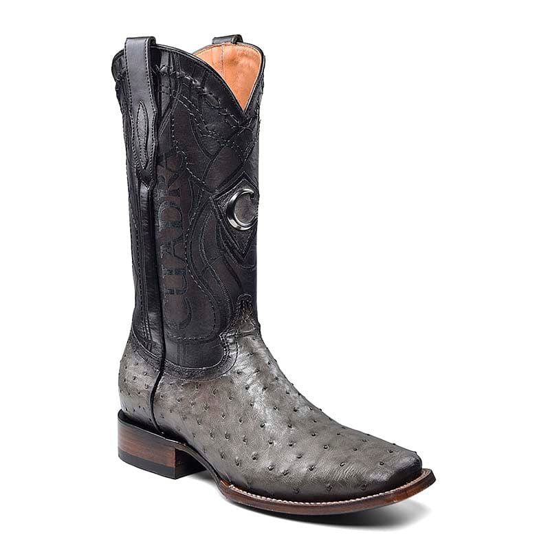 Botines Charros Botas Marca Cuadra De Avestruz Bota Vaquera Cuadra