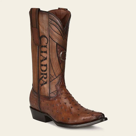 bota vaquera cuadra b22pa1 avestruz castano