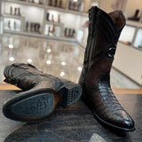 Bota Vaquera Western Exotic Cafe/Negro