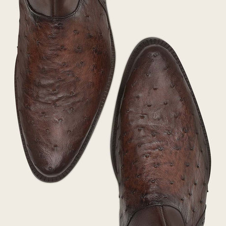 botines cuadra de avestruz