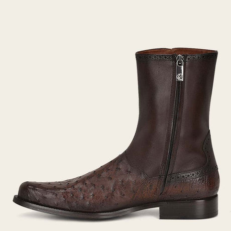 botines cuadra con cierre en el tubo