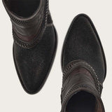 botines cuadra de punta redonda