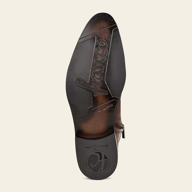 botines cuadra suela de vaqueta