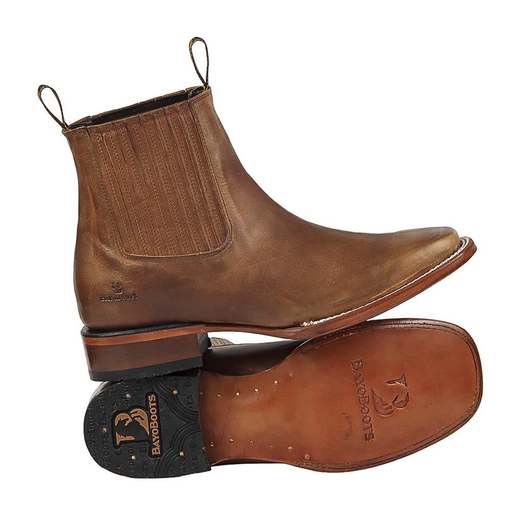 botines vaqueros de piel