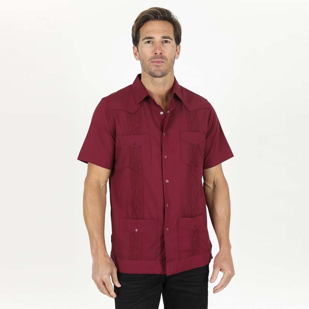 Camisa burgundy 2025 para hombre