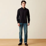 Camisa Ariat Malcom Modern Slim Black Stripe