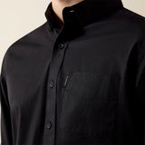 Camisa Ariat Malcom Modern Slim Black Stripe