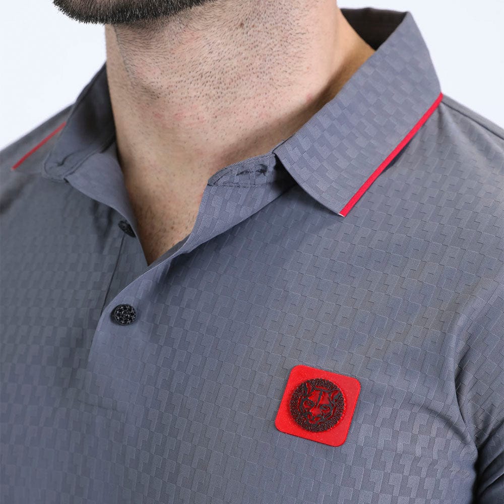 polo platini gris detalles