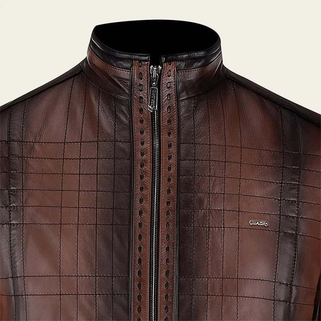 chamarra de piel para hombre