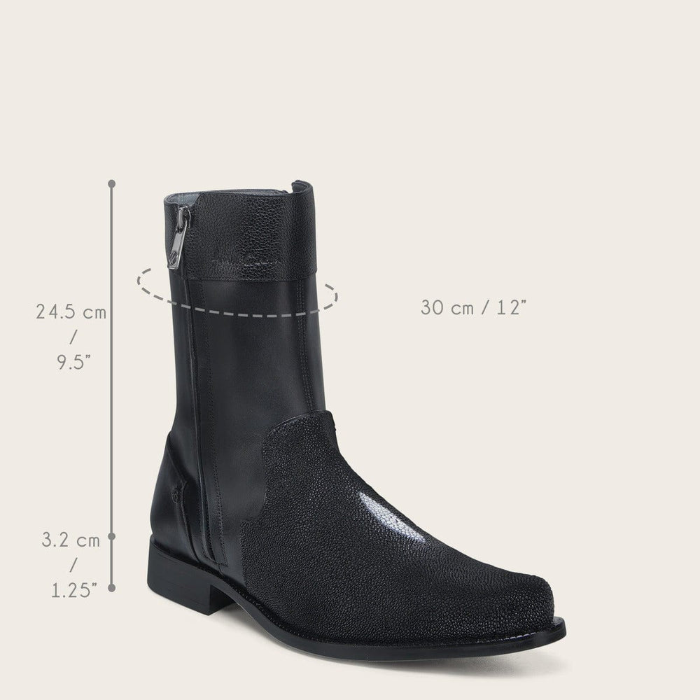 Ff211 Machine Botin Franco Cuadra Raya Negro Para Hombre | FF211 – Botines Charros LLC