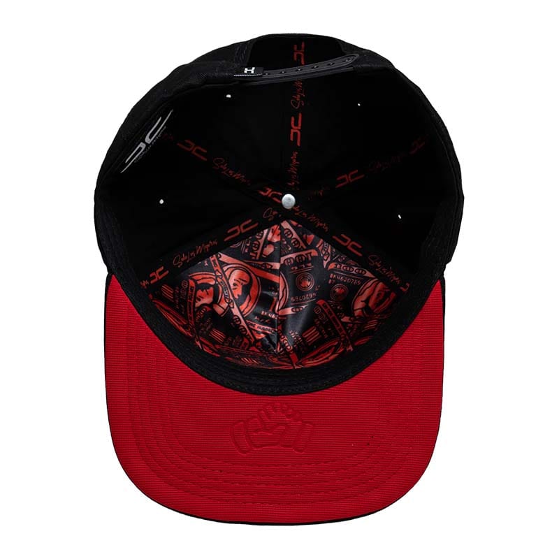 gorra jc hats negra con rojo
