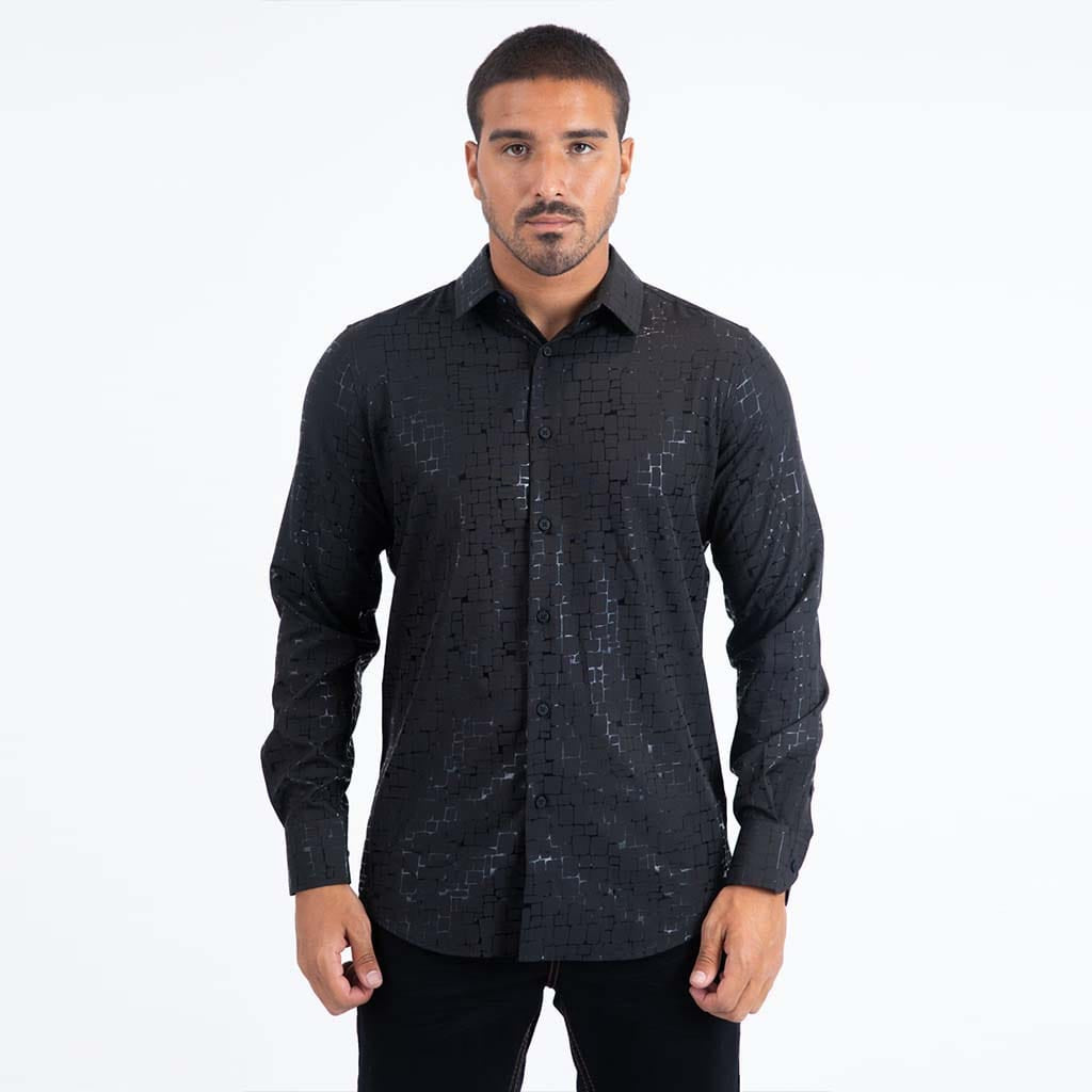 Camisa Platini Modern Fit Fashion Negra