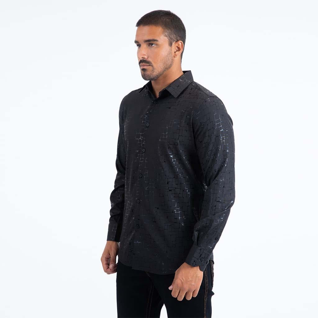 Camisa Platini Modern Fit Fashion Negra