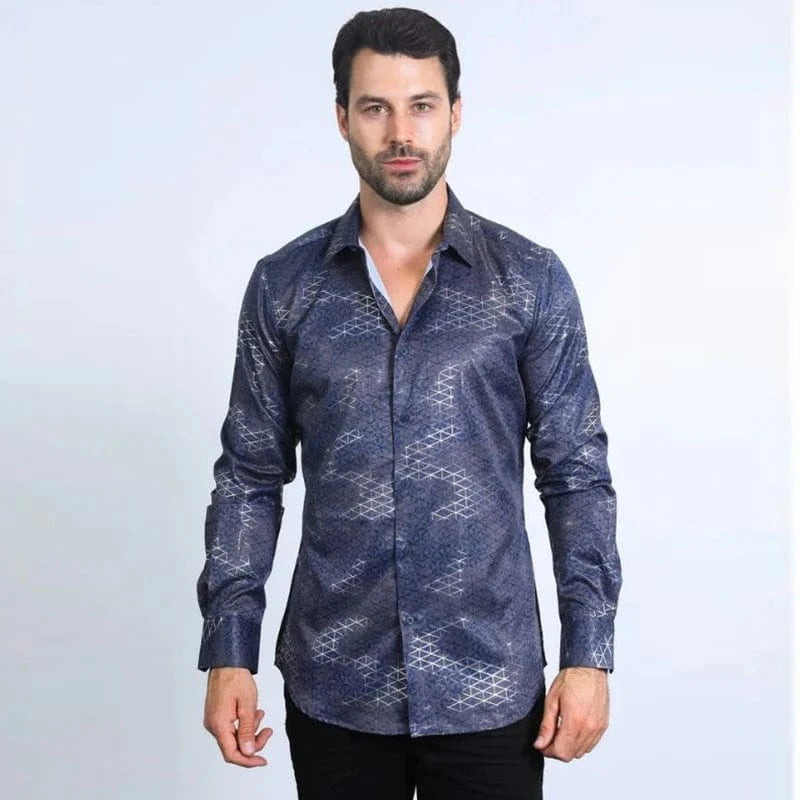 Camisa Platini Floral Gris