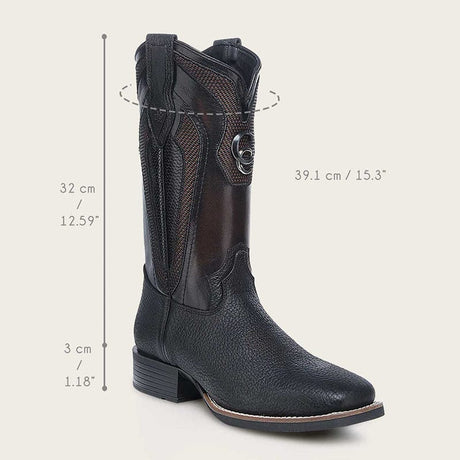 Bota Vaquera Cuadra Alamo Negra