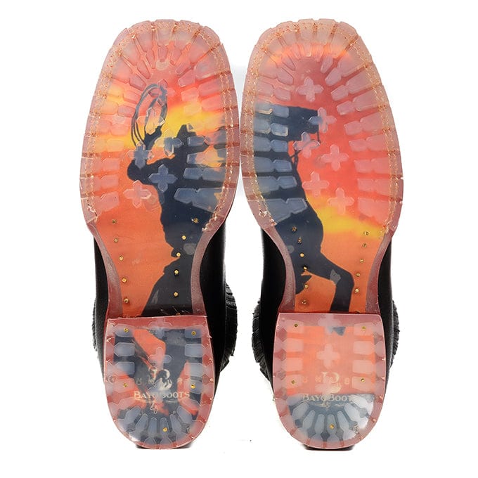 botines vaqueros con suela impresa