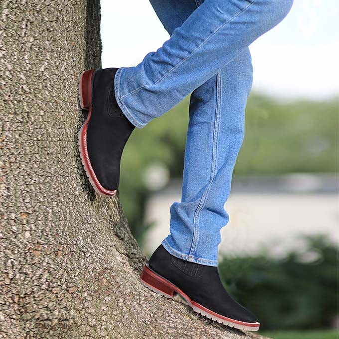 Botin Vaquero San Pedro Negro Para Hombre Bayo Boots Botines