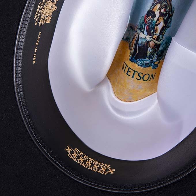 Texana Stetson Negra 6X Rancher Ala 4"